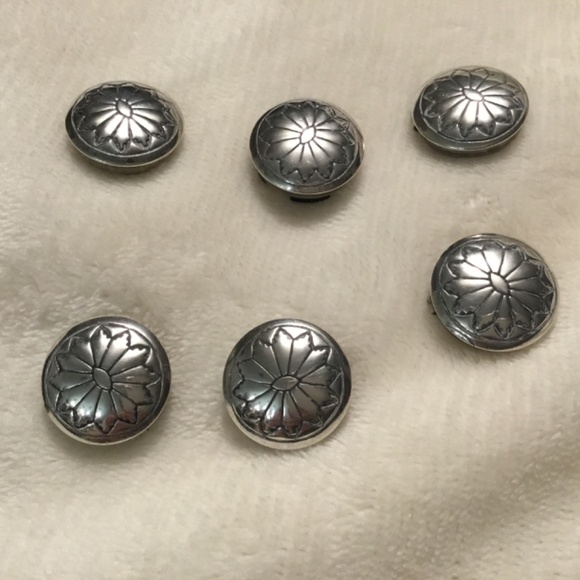 Vintage Sterling Silver Button Covers - Picture 7 of 9